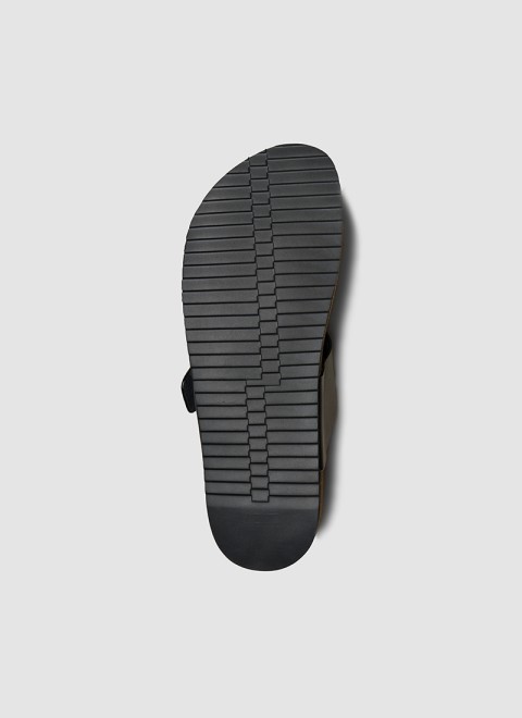 Language Men Black Casual Slippers (SKU: 194-1501-11-40)