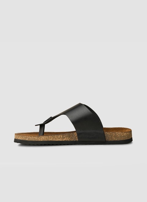Language Men Black Casual Slippers (SKU: 194-1501-11-40)