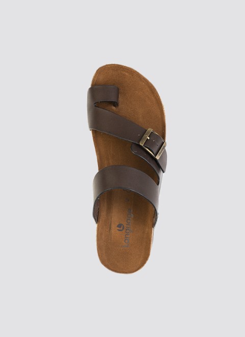 Language Men Brown Casual Slippers (SKU: 194-1503-12-40)