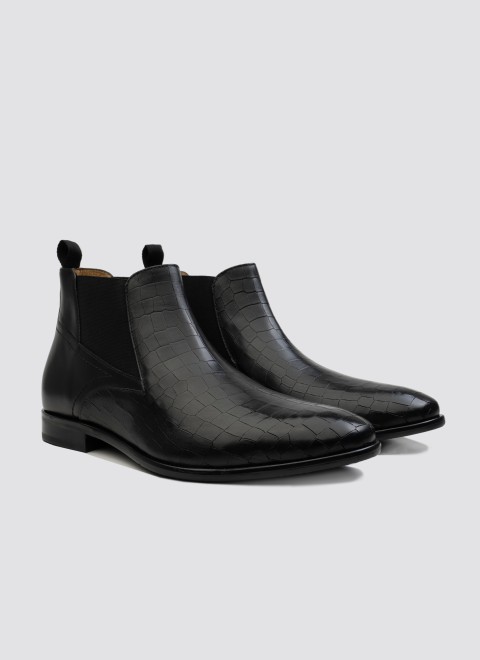 Language Men Black Formal Boots