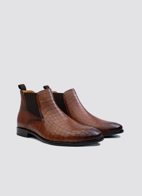 Language Men Tan Formal Boots