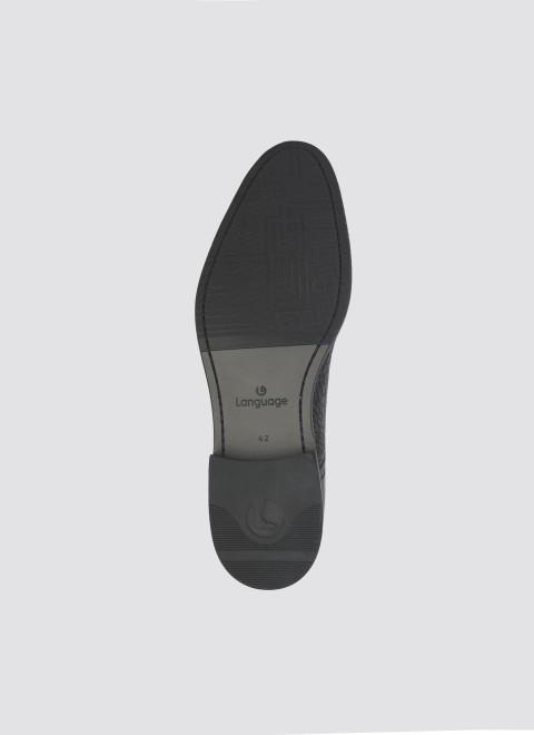 Language Men Black Formal Boots (SKU: 194-1814-11-40)