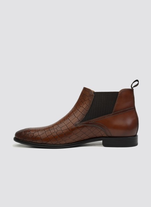 Language Men Tan Formal Boots (SKU: 194-1814-23-40)