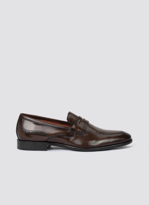 Language Men Brown Formal Moccasin (SKU: 194-1815-12-40)