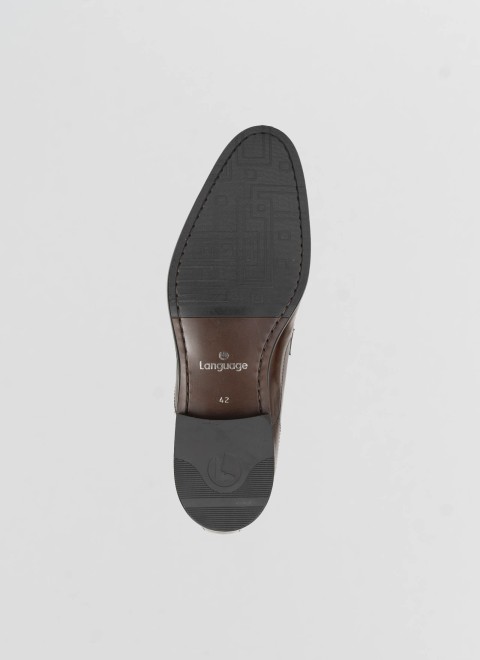 Language Men Brown Formal Moccasin (SKU: 194-1815-12-40)