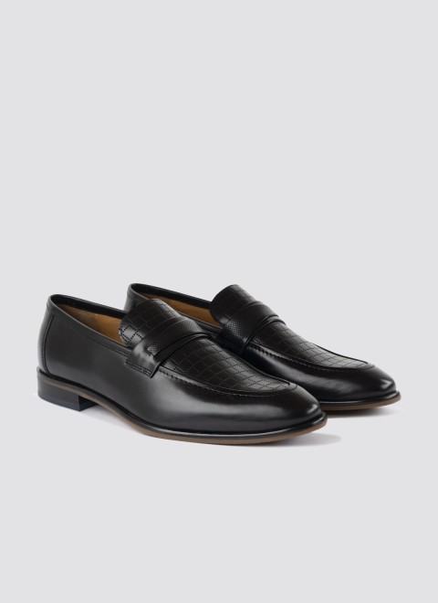 Language Men Black Formal Moccasin