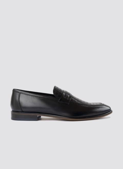 Language Men Black Formal Moccasin (SKU: 194-2080-11-41) Language Men Black Formal Moccasin (SKU: 194-2080-11-41)