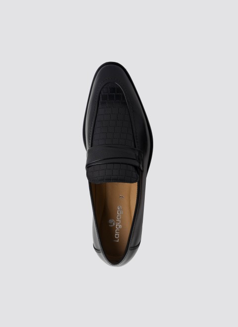 Language Men Black Formal Moccasin (SKU: 194-2080-11-41) Language Men Black Formal Moccasin (SKU: 194-2080-11-41)