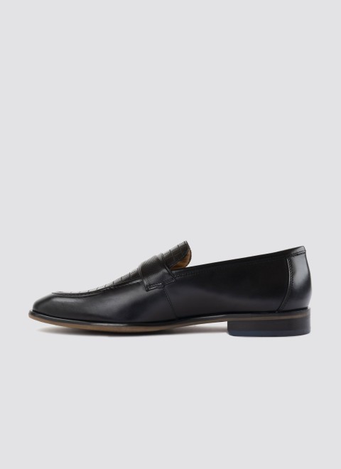 Language Men Black Formal Moccasin (SKU: 194-2080-11-41) Language Men Black Formal Moccasin (SKU: 194-2080-11-41)