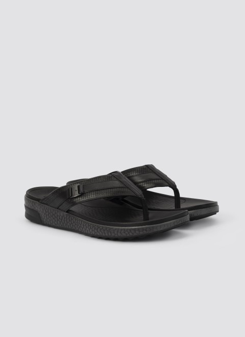 Language Men Black Casual Slippers