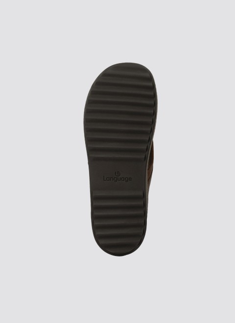 Language Men Tan Casual Slippers (SKU: 194-3040-23-41)