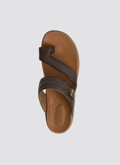 Language Men Brown Casual Slippers (SKU: 194-3041-12-42)