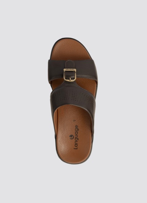 Language Men Brown Casual Slippers (SKU: 194-3051-12-42)