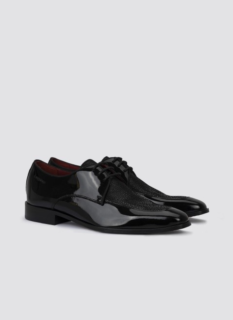 Language Men Black Party Lace Up