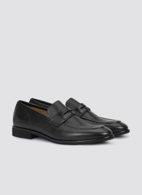 Language Men Black Formal Moccasin
