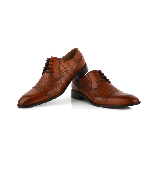 Language Men Tan Formal Lace Up