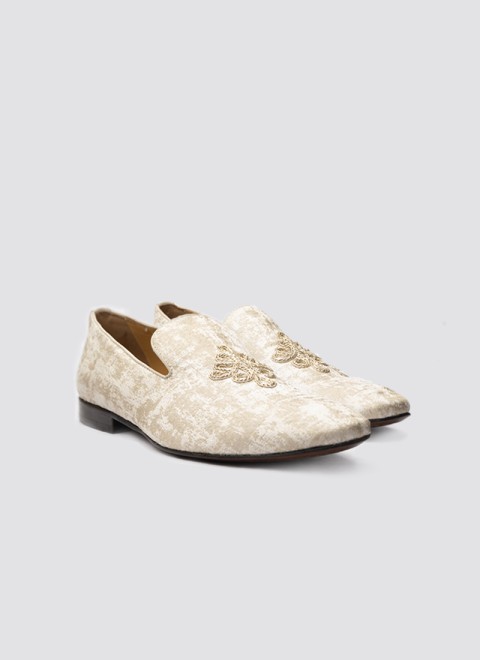 Language Men Beige Party Moccasin