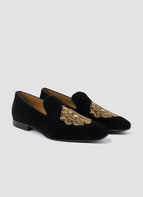 Language Men Black Party Moccasin