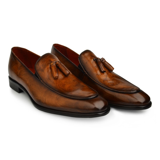 Language Men Tan Party Moccasin