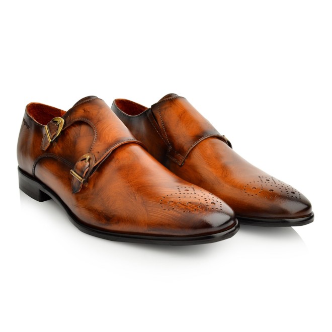 Language Men Tan Formal Monk
