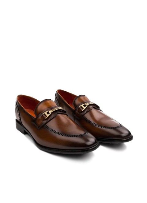 Language Men Tan Formal Moccasin