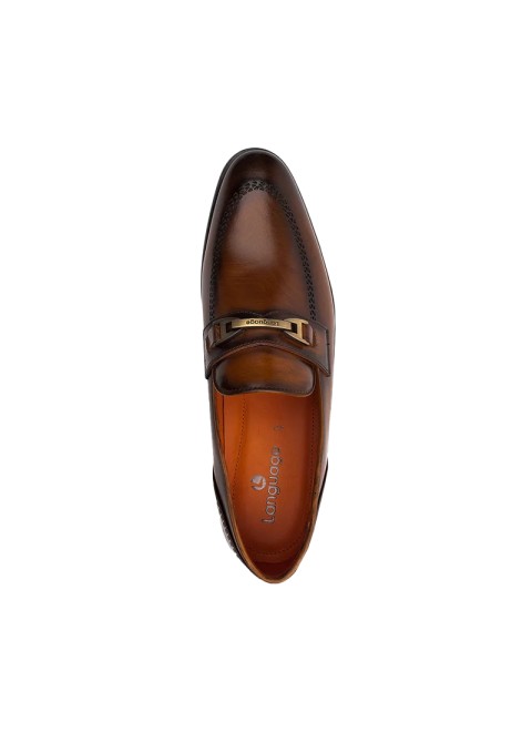 Language Men Tan Formal Moccasin (SKU: 194-945-23-40)