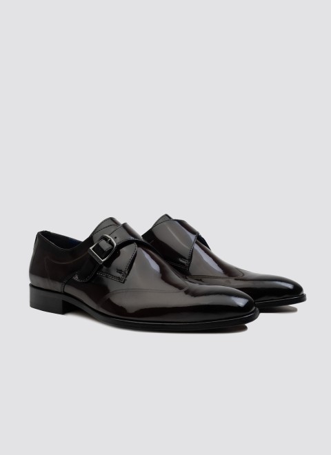 Language Men Burgundy Formal Monk