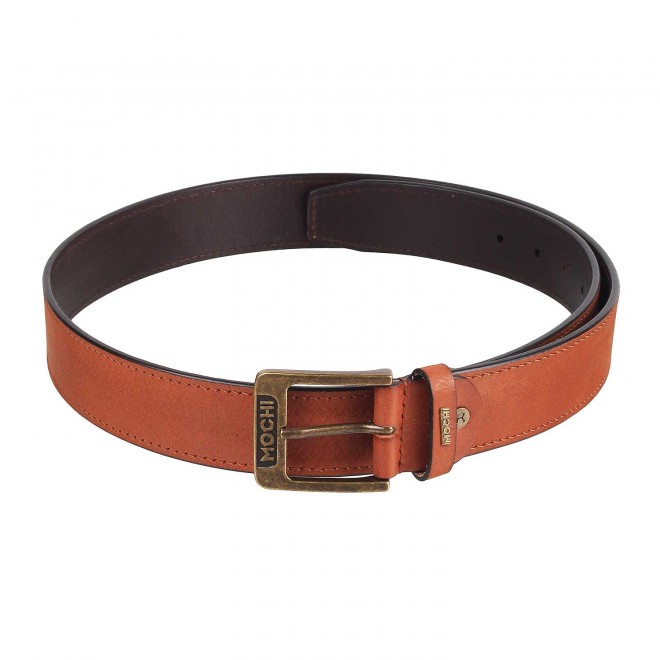 Mochi Men Tan Mens Belts Pin Buckle