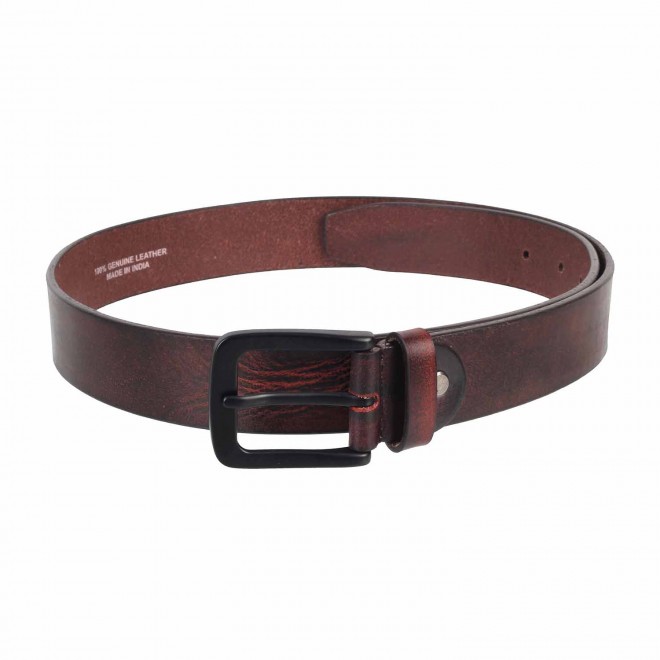 Mochi Men Maroon Belts Pin Buckle