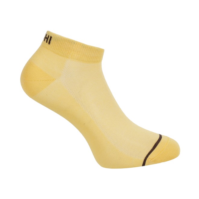 Men Yellow Socks Ankle Length