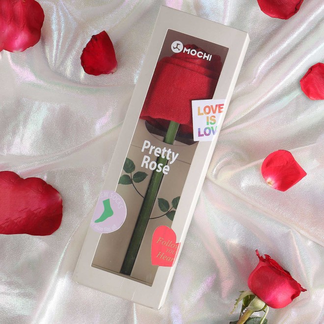 Mochi Unisex Red Full Length Socks