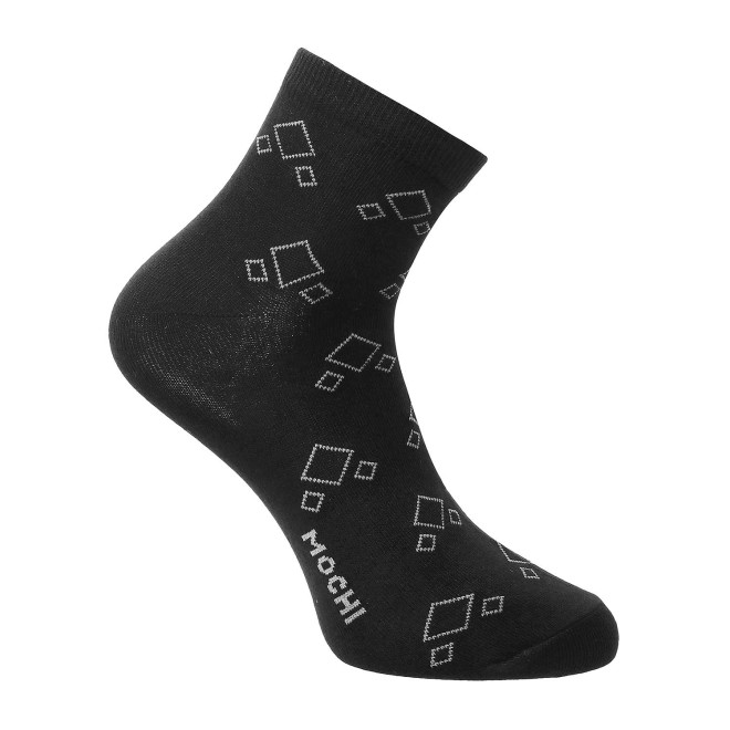Mochi Men Black Socks Ankle Length
