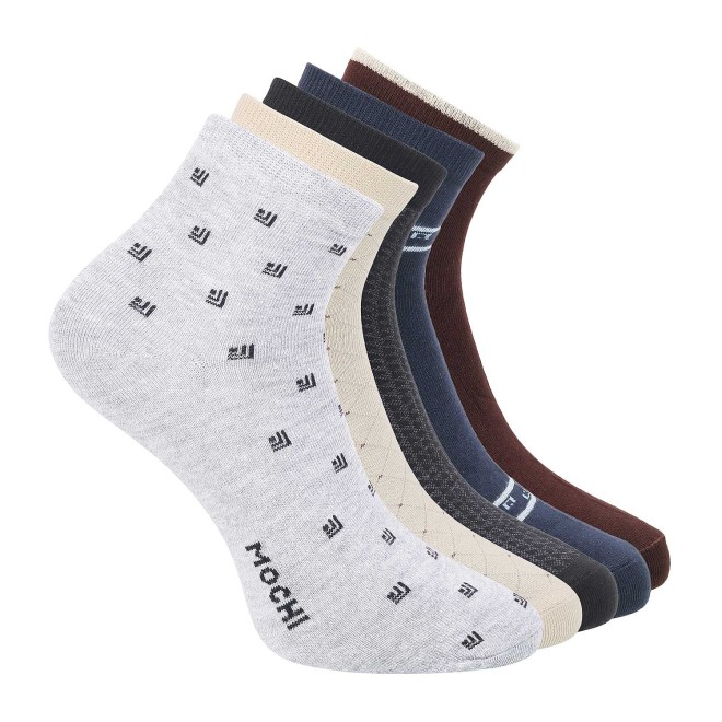 Mochi Men Assorted Ankle Length Socks Pack of 5