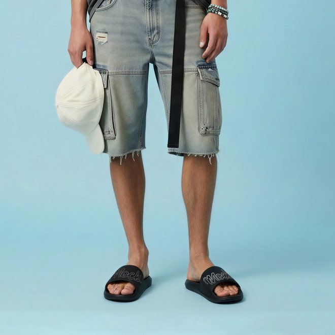 Mochi Men Black Casual Slippers (SKU: 207-68-11-40) Mochi Men Black Casual Slippers (SKU: 207-68-11-40)