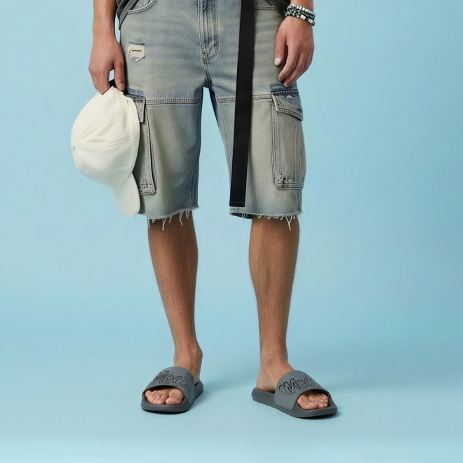Mochi Men Grey Casual Slippers (SKU: 207-68-14-40)
