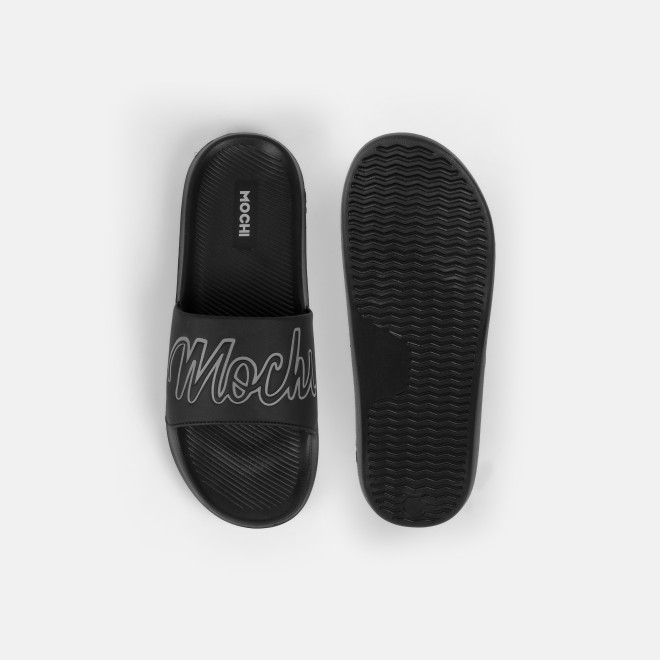 Mochi Men Black Casual Slippers (SKU: 207-68-11-40) Mochi Men Black Casual Slippers (SKU: 207-68-11-40)