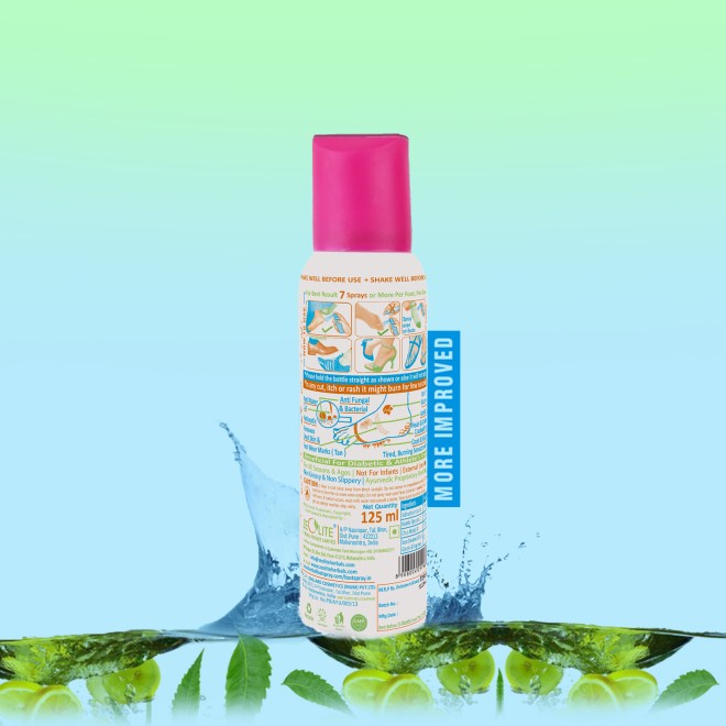 Zeolite Unisex Foot Spray (Big Bottle) 125ml (SKU: 219-11069-30-10)