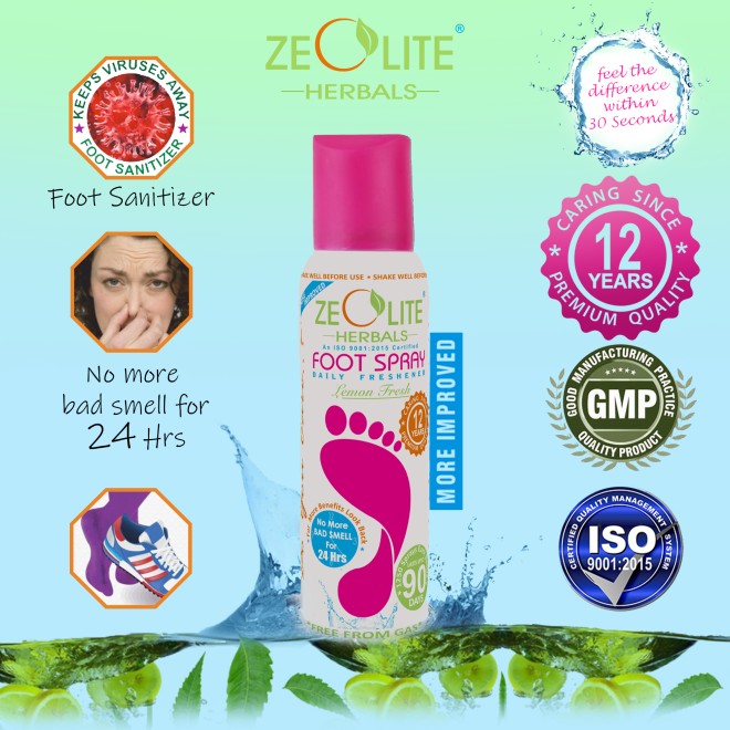 Zeolite Unisex Foot Spray (Big Bottle) 125ml