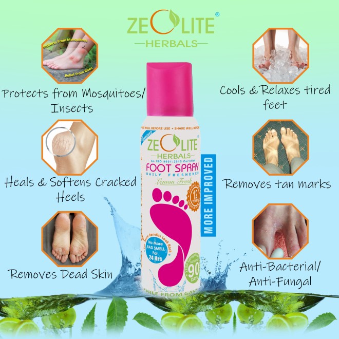 Zeolite Unisex Foot Spray (Big Bottle) 125ml (SKU: 219-11069-30-10)