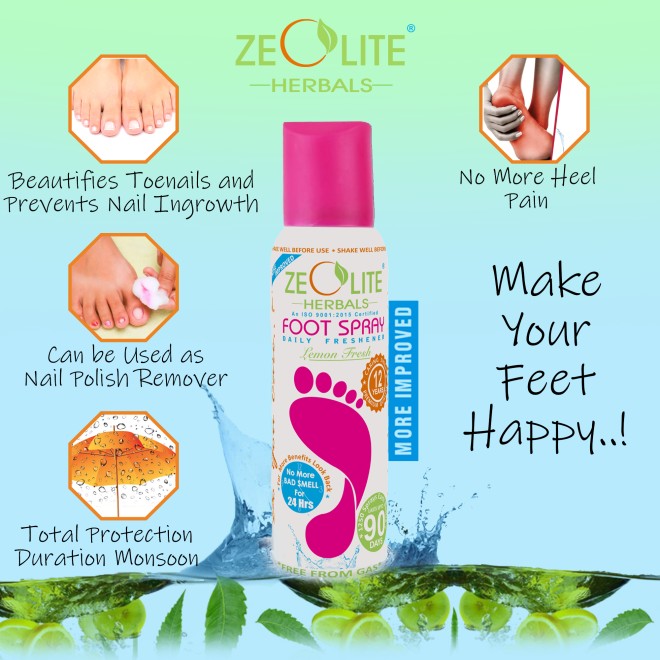 Zeolite Unisex Foot Spray (Big Bottle) 125ml (SKU: 219-11069-30-10)