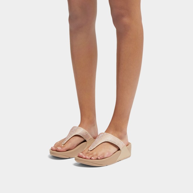 Fitflop Lulu Crystal Embellished Toe-Post Sandals (SKU: 228-208-20-4)