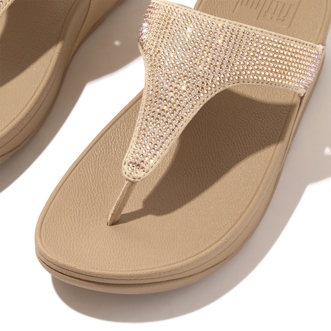 Fitflop Lulu Crystal Embellished Toe-Post Sandals (SKU: 228-208-20-4)