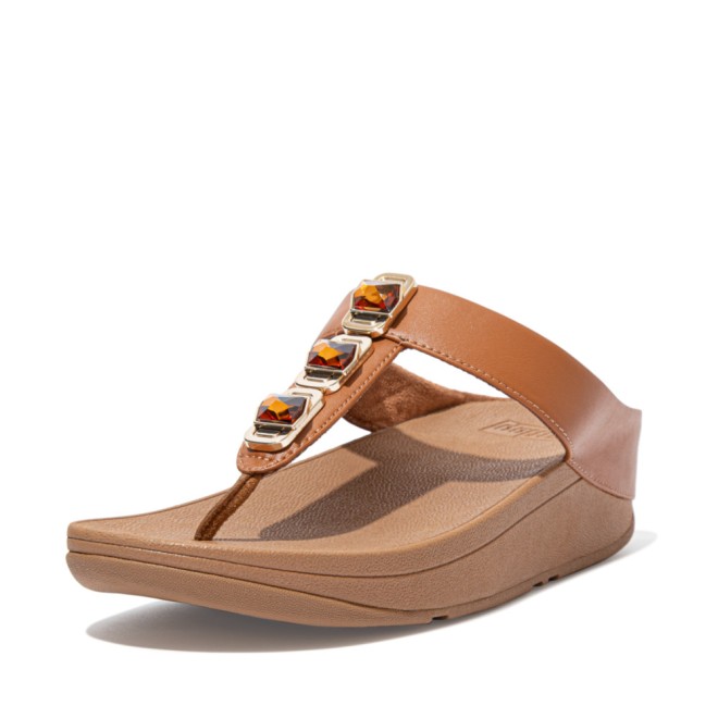 Fitflop Fino Crystal Lock Toe-Post Sandals (SKU: 228-265-23-3)