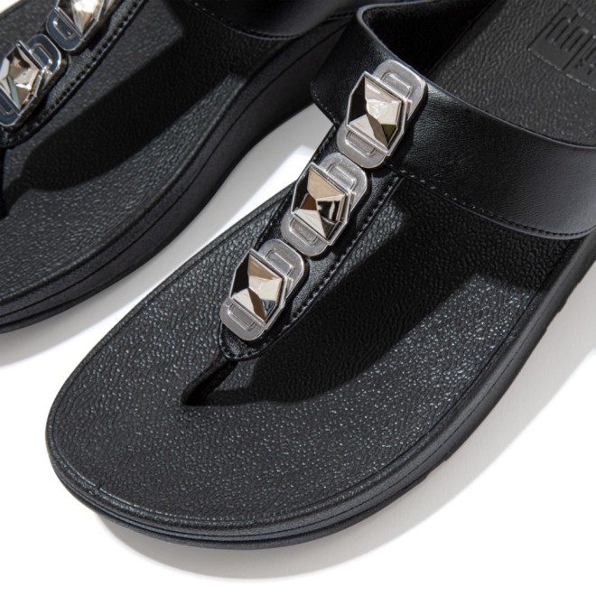 Fitflop Fino Crystal Lock Toe-Post Sandals (SKU: 228-265-11-3)