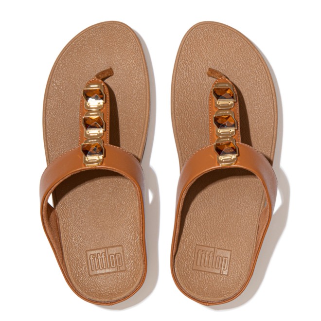 Fitflop Fino Crystal Lock Toe-Post Sandals (SKU: 228-265-23-3)