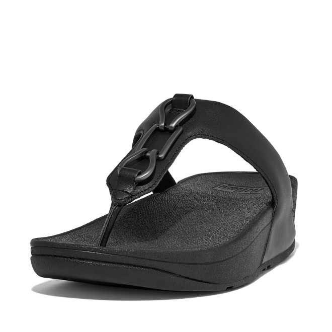 Fitflop Hallye Chain Leather Toe-Post Sandals (SKU: 228-304-11-3)