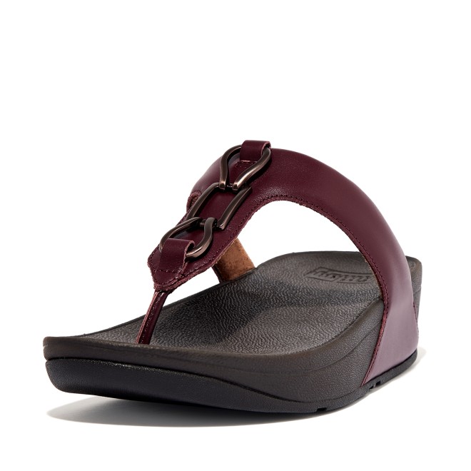Fitflop Hallye Chain Leather Toe-Post Sandals (SKU: 228-304-58-3)