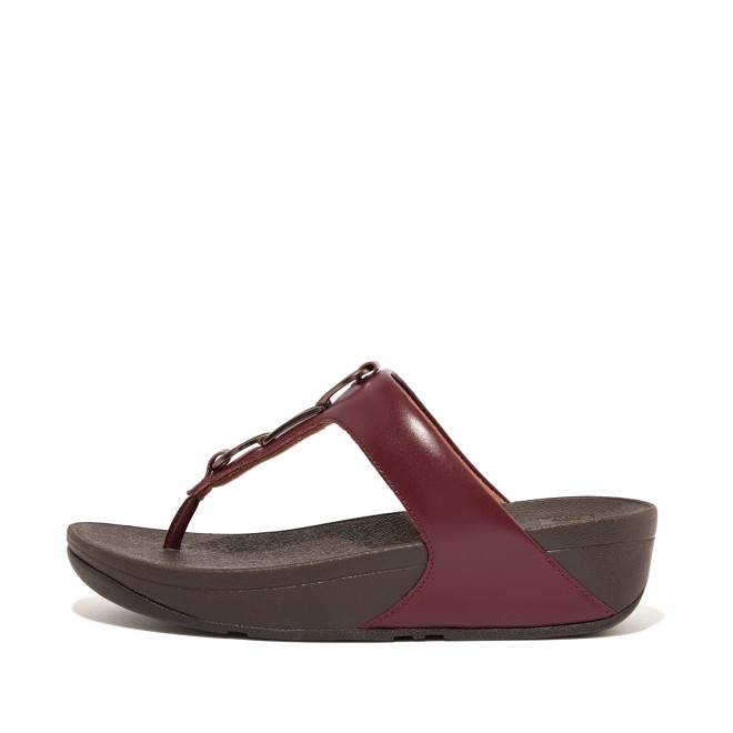 Fitflop Hallye Chain Leather Toe-Post Sandals