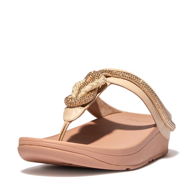 Fitflop Fino Crystal-Cord Leather Toe-Post Sandals (SKU: 228-316-20-3)