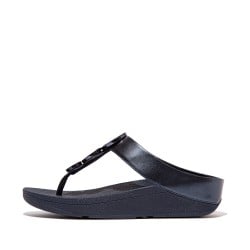 Fitflop Halo Bead-Circle Metallic Toe-Post Sandals